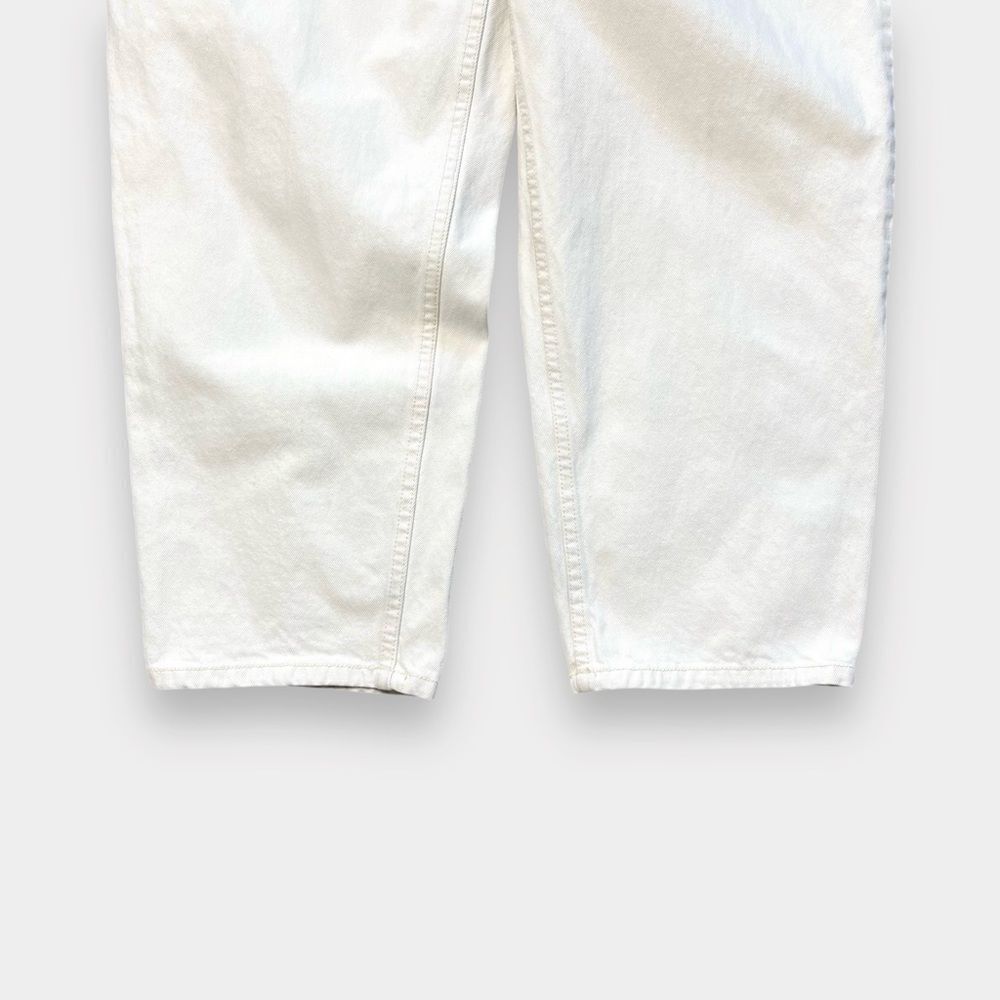 Vtg 90s Anchor Blue Loose White Jeans, Baggy Skate Grunge Wide Leg, Heavy 38 30 - Picture 5 of 7